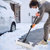 Gardening Tools: VEVOR Snow Pusher Shovel, 61 cm Wide Outdoor Snowplow Shovel with Ergonomic Grip, HDPE Plastic Blade, Winter Shovels with Segmented Handle, Portable Snow Removal Tool for Driveway Garden Camping