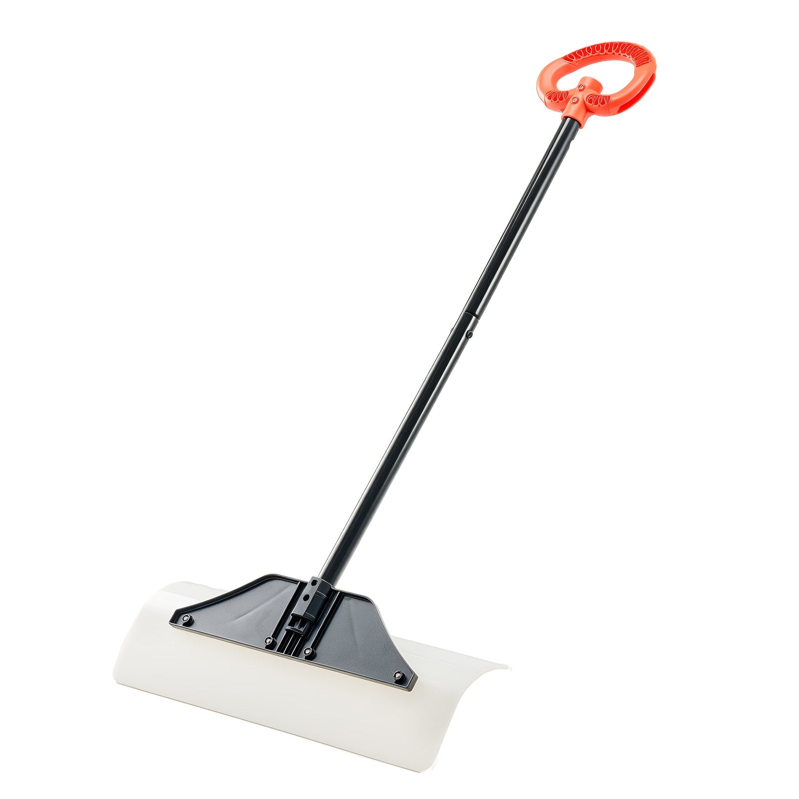 Gardening Tools: VEVOR Snow Pusher Shovel, 61 cm Wide Outdoor Snowplow Shovel with Ergonomic Grip, HDPE Plastic Blade, Winter Shovels with Segmented Handle, Portable Snow Removal Tool for Driveway Garden Camping
