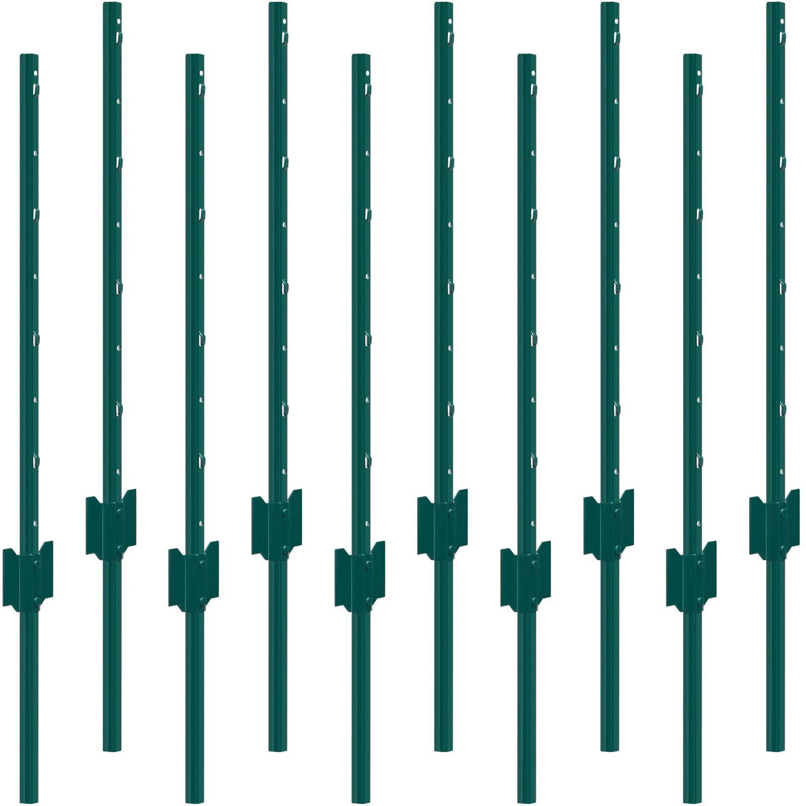 Vases & Table Decor: VEVOR 3 Feet Fence Post, 10 Pack U-Channel Heavy Duty Metal Fence Posts, Sturdy Steel Fence Stakes for Garden Yard, Lawn, Farms and Outdoor Wire Fencing, Green