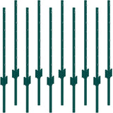 Vases & Table Decor: VEVOR 3 Feet Fence Post, 10 Pack U-Channel Heavy Duty Metal Fence Posts, Sturdy Steel Fence Stakes for Garden Yard, Lawn, Farms and Outdoor Wire Fencing, Green