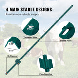 Traffic Control & Parking Tools: VEVOR 5 Feet Fence Post 10 Pack T-Post Heavy Duty Metal Fence Posts Green