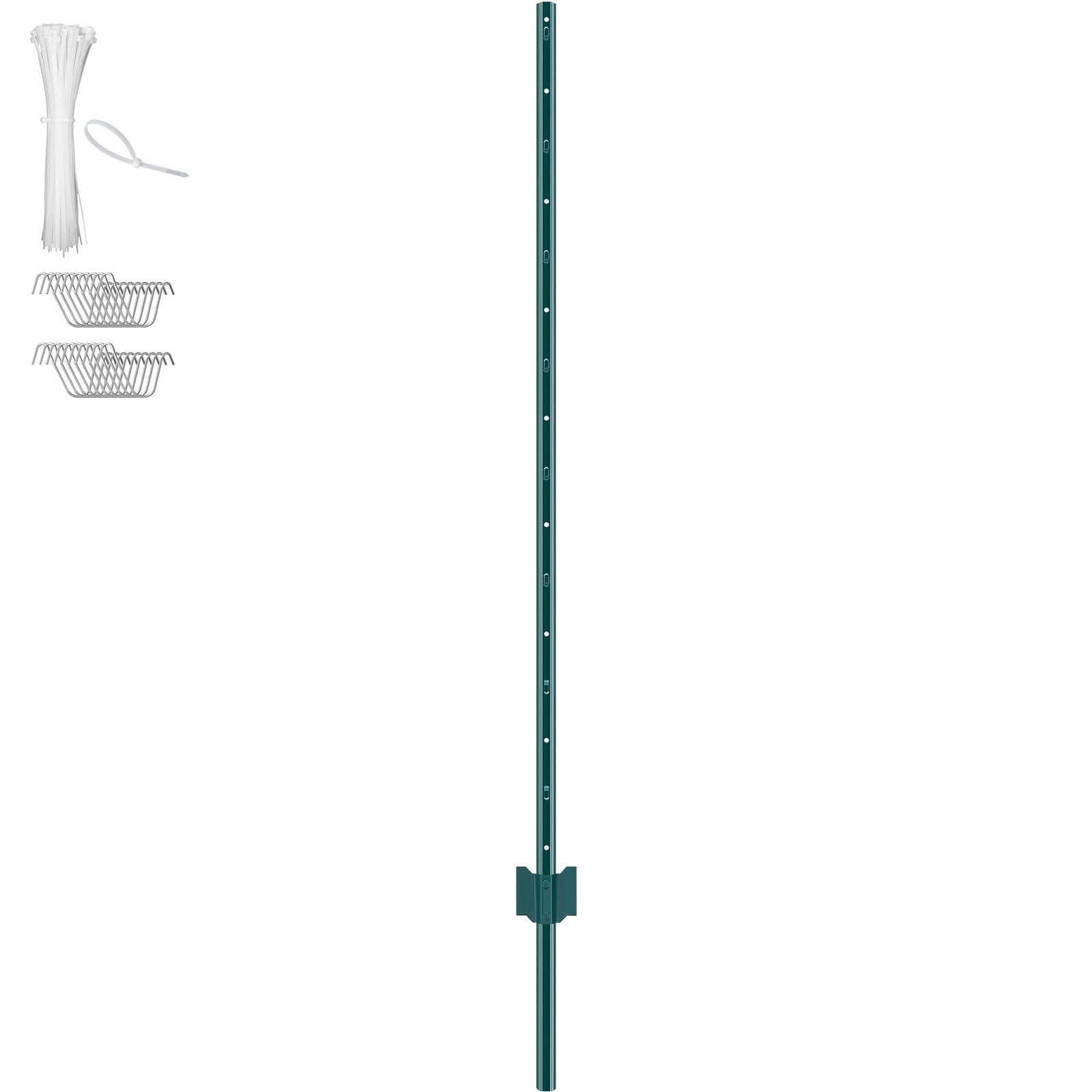 Traffic Control & Parking Tools: VEVOR 5 Feet Fence Post 10 Pack T-Post Heavy Duty Metal Fence Posts Green