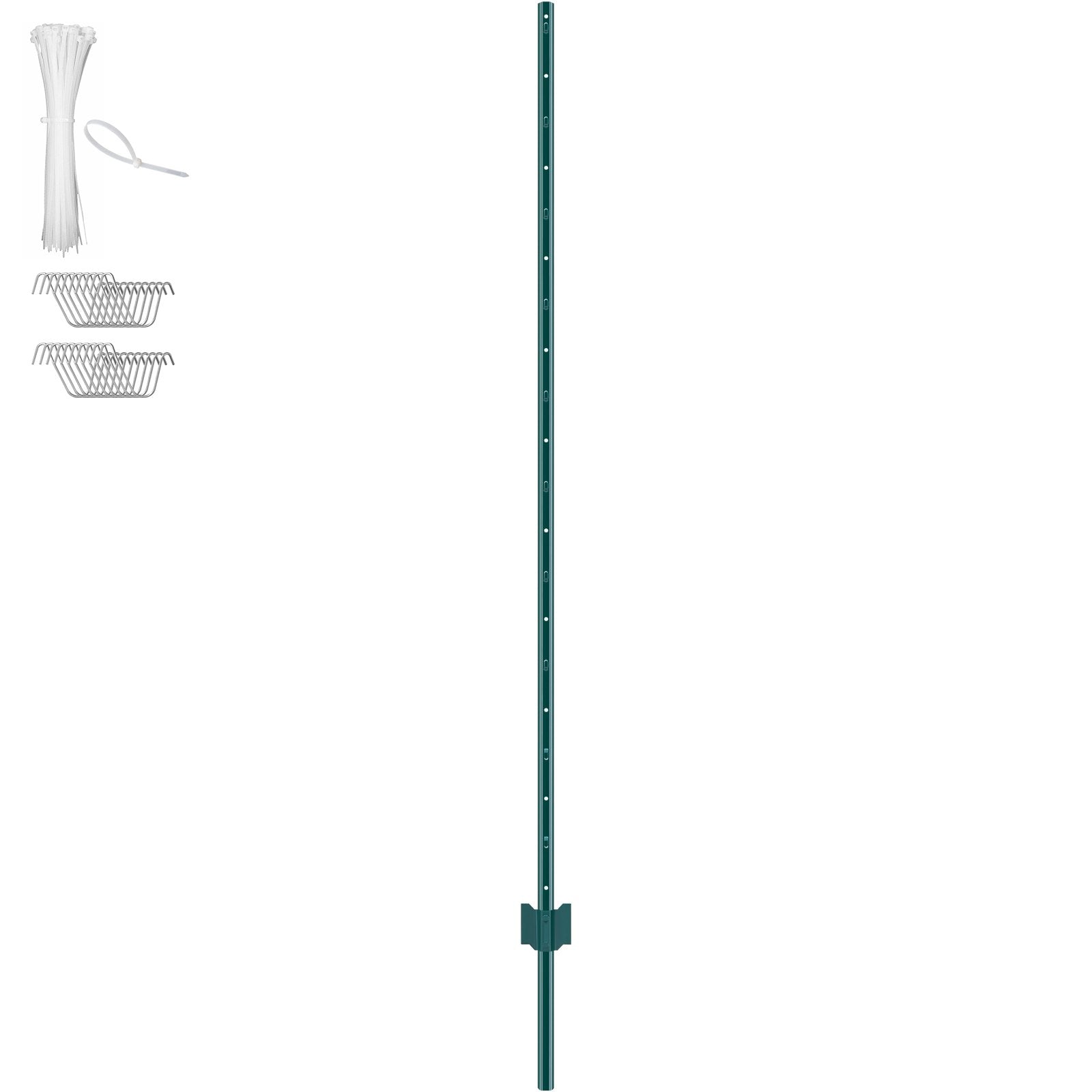Traffic Control & Parking Tools: VEVOR 6 Feet Fence Post 6 Pack T-Post Heavy Duty Metal Fence Posts Green