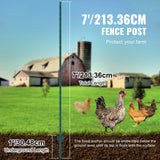 Fencing: VEVOR 7 Feet Fence Post, 10 Pack U-Channel Heavy Duty Metal Fence Posts, Sturdy Steel Fence Stakes for Garden Yard, Lawn, Farms and Outdoor Wire Fencing, Green