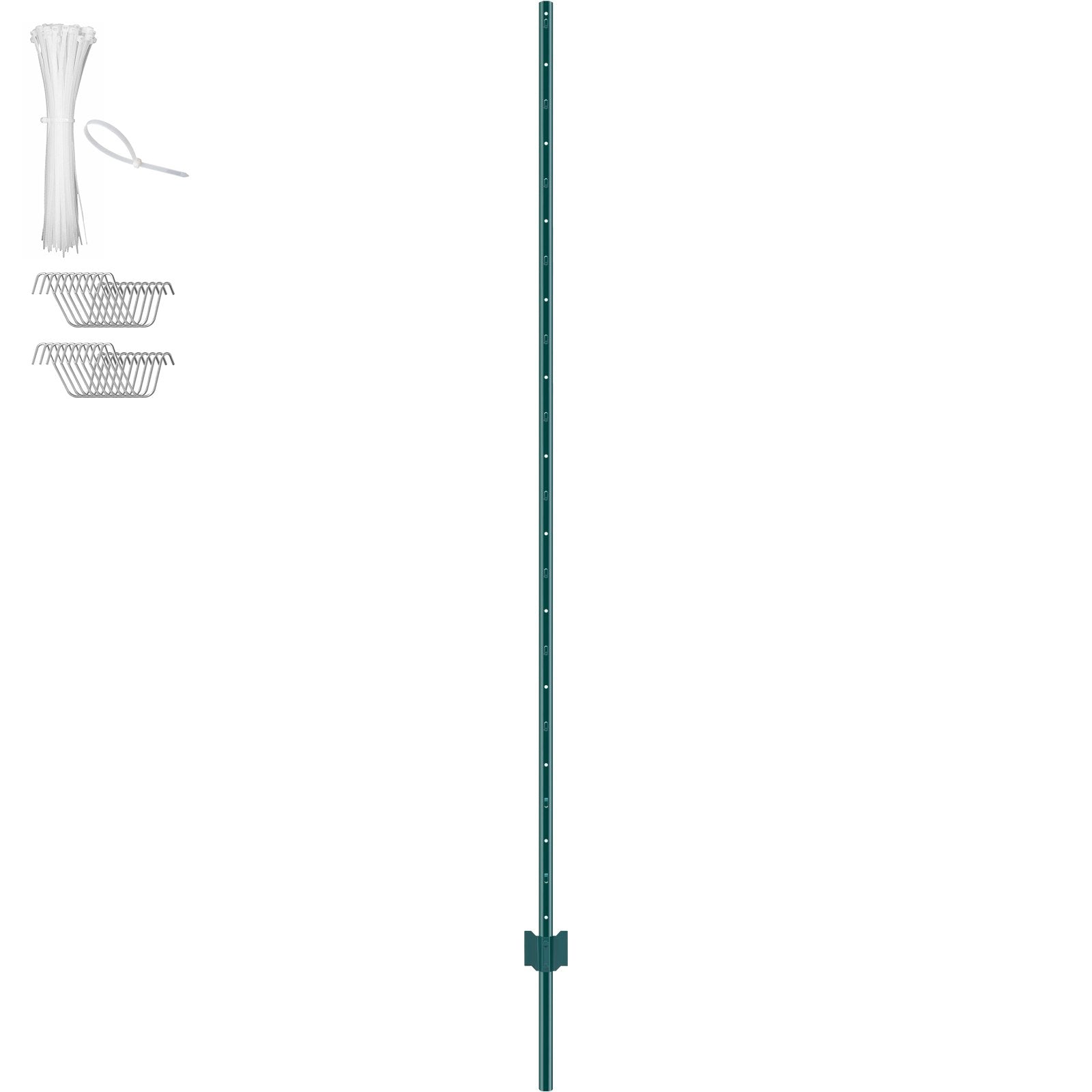 Fencing: VEVOR 7 Feet Fence Post, 10 Pack U-Channel Heavy Duty Metal Fence Posts, Sturdy Steel Fence Stakes for Garden Yard, Lawn, Farms and Outdoor Wire Fencing, Green