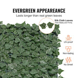 Artificial Wall Plants: VEVOR Ivy Privacy Fence, 990 x 2490 mm  Artificial Green Wall Screen, Greenery Ivy Fence with Mesh Cloth Backing and Strengthened Joint, Faux Hedges Vine Leaf Decoration for Outdoor Garden, Yard