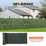 Artificial Wall Plants: VEVOR Ivy Privacy Fence, 39 x 158in Artificial Green Wall Screen, Greenery Ivy Fence with Mesh Cloth Backing and Strengthened Joint, Faux Hedges Vine Leaf Decoration for Outdoor Garden, Yard, Balcony