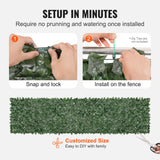 Artificial Wall Plants: VEVOR Ivy Privacy Fence, 39 x 158in Artificial Green Wall Screen, Greenery Ivy Fence with Mesh Cloth Backing and Strengthened Joint, Faux Hedges Vine Leaf Decoration for Outdoor Garden, Yard, Balcony