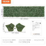 Artificial Wall Plants: VEVOR Ivy Privacy Fence, 39 x 158in Artificial Green Wall Screen, Greenery Ivy Fence with Mesh Cloth Backing and Strengthened Joint, Faux Hedges Vine Leaf Decoration for Outdoor Garden, Yard, Balcony