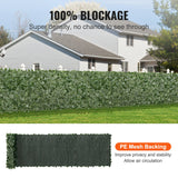 Artificial Wall Plants: VEVOR Ivy Privacy Fence, 39 x 198in Artificial Green Wall Screen, Greenery Ivy Fence with Mesh Cloth Backing and Strengthened Joint, Faux Hedges Vine Leaf Decoration for Outdoor Garden, Yard, Balcony