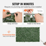 Artificial Wall Plants: VEVOR Ivy Privacy Fence, 59 x 98 in Artificial Green Wall Screen, Greenery Ivy Fence with Mesh Cloth Backing and Strengthened Joint, Faux Hedges Vine Leaf Decoration for Outdoor Garden, Yard, Balcony
