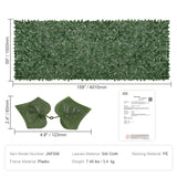 Artificial Wall Plants: VEVOR Ivy Privacy Fence, 59 x 158in Artificial Green Wall Screen, Greenery Ivy Fence w/ Mesh Cloth Backing and Strengthened Joint, Faux Hedges Vine Leaf Decoration for Outdoor Garden, Yard, Balcony