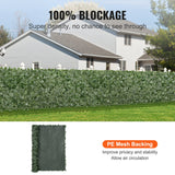 Artificial Wall Plants: VEVOR Ivy Privacy Fence, 1830 x 2440 mm Artificial Green Wall Screen, Greenery Ivy Fence with Mesh Cloth Backing and Strengthened Joint, Faux Hedges Vine Leaf Decoration for Outdoor Garden, Yard