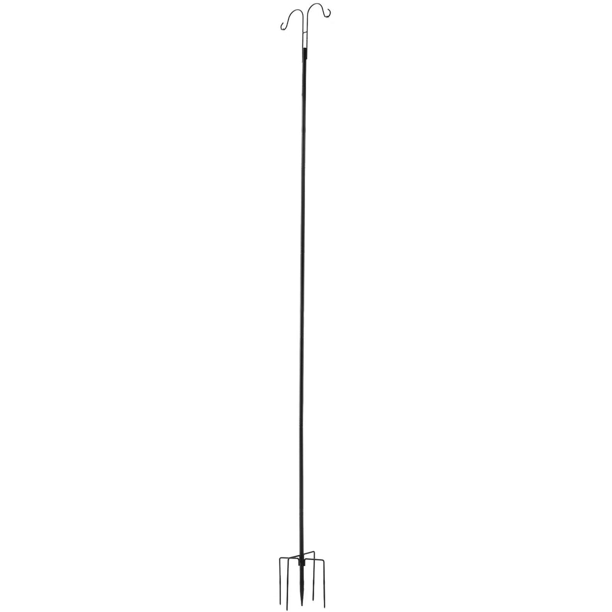 Double Shepherds Hooks for Outdoor, 8 Pack 2730 mm Heavy Duty Bird Feeder Pole, 19 mm Thick Garden Hooks for Hanging Hummingbird Feeder, Plant Baskets, Solar Light Lanterns,Wind Chimes