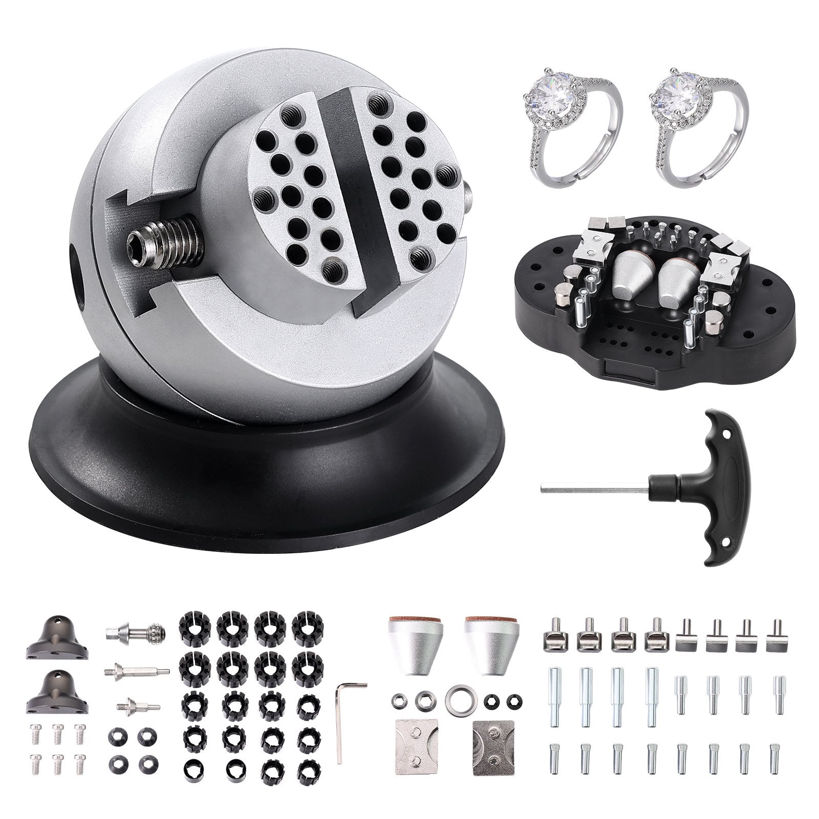 Balloons: VEVOR Ball Vise, 3" Engraving Setting Tool, 360° Rotation Engraving Block Vise, 70 PCS Attachment Jewelry Engraving Block Tools Standard Block for Gemstone Inlay and Small-Scale Engraving