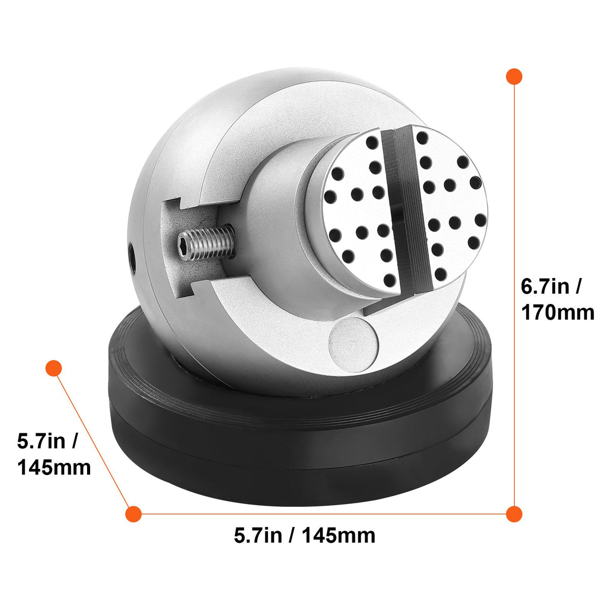 Ball Vise, 5" Engraving Setting Tool, 360° Rotation Engraving Block Vise, 35 PCS Attachment Jewelry Engraving Block Tools Standard Block for Gemstone Inlay and Small-Scale Engraving