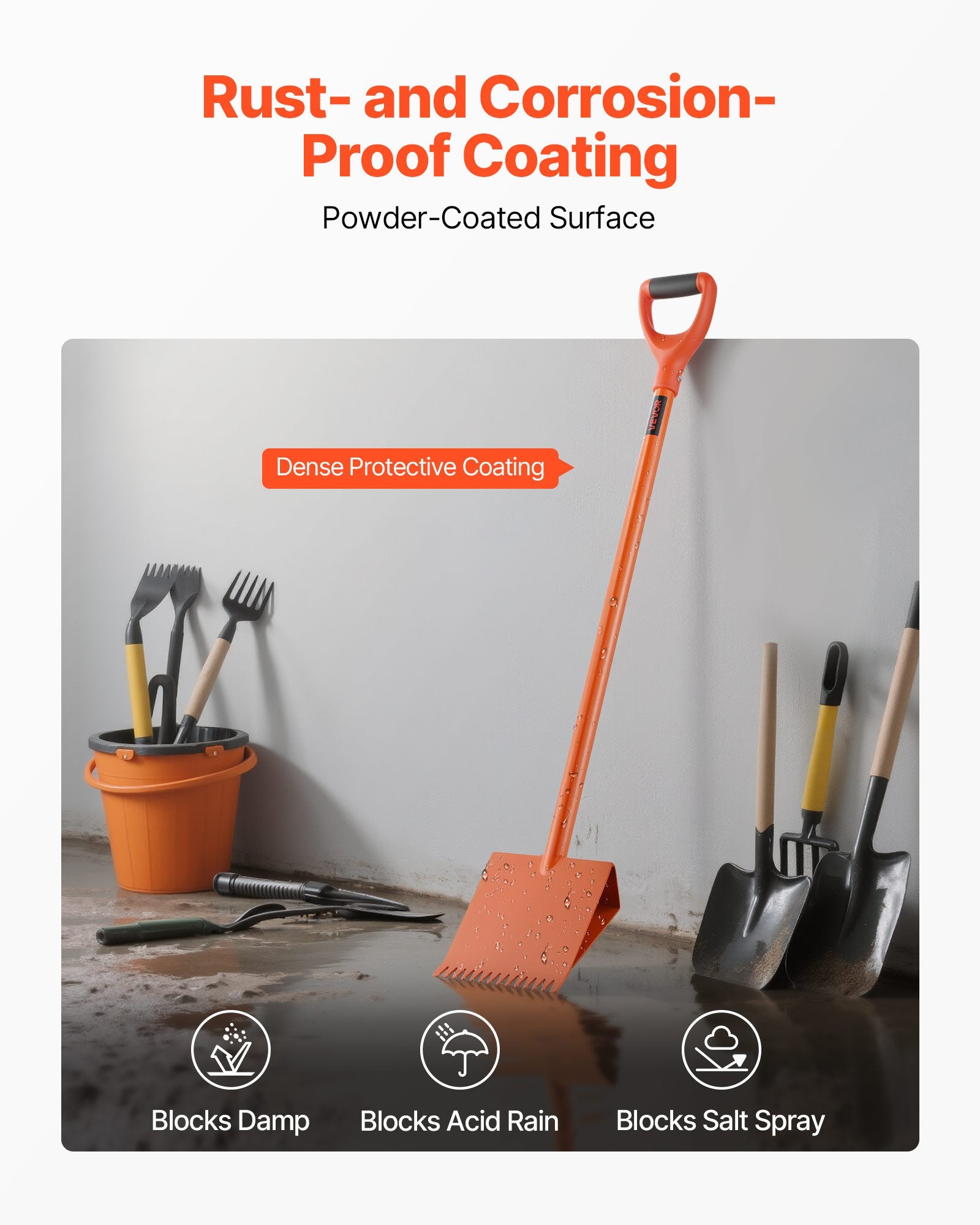 Room Dividers: VEVOR Shingle Shovel 1 Pack, D-Grip Handle Shingle Roof Ripper, High Hardness 45# Steel & Lightweight Easy Tearing Off Roofing & Nails Tool, ideal for Commercial and Residential Use,Orange