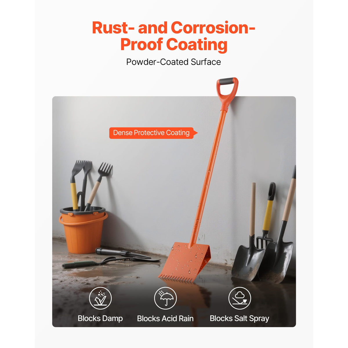 Shingle Shovel 2 Pack, D-Grip Handle Shingle Roof Ripper, High Hardness 45# Steel & Lightweight Easy Tearing Off Roofing & Nails Tool, ideal for Commercial and Residential Use,Orange