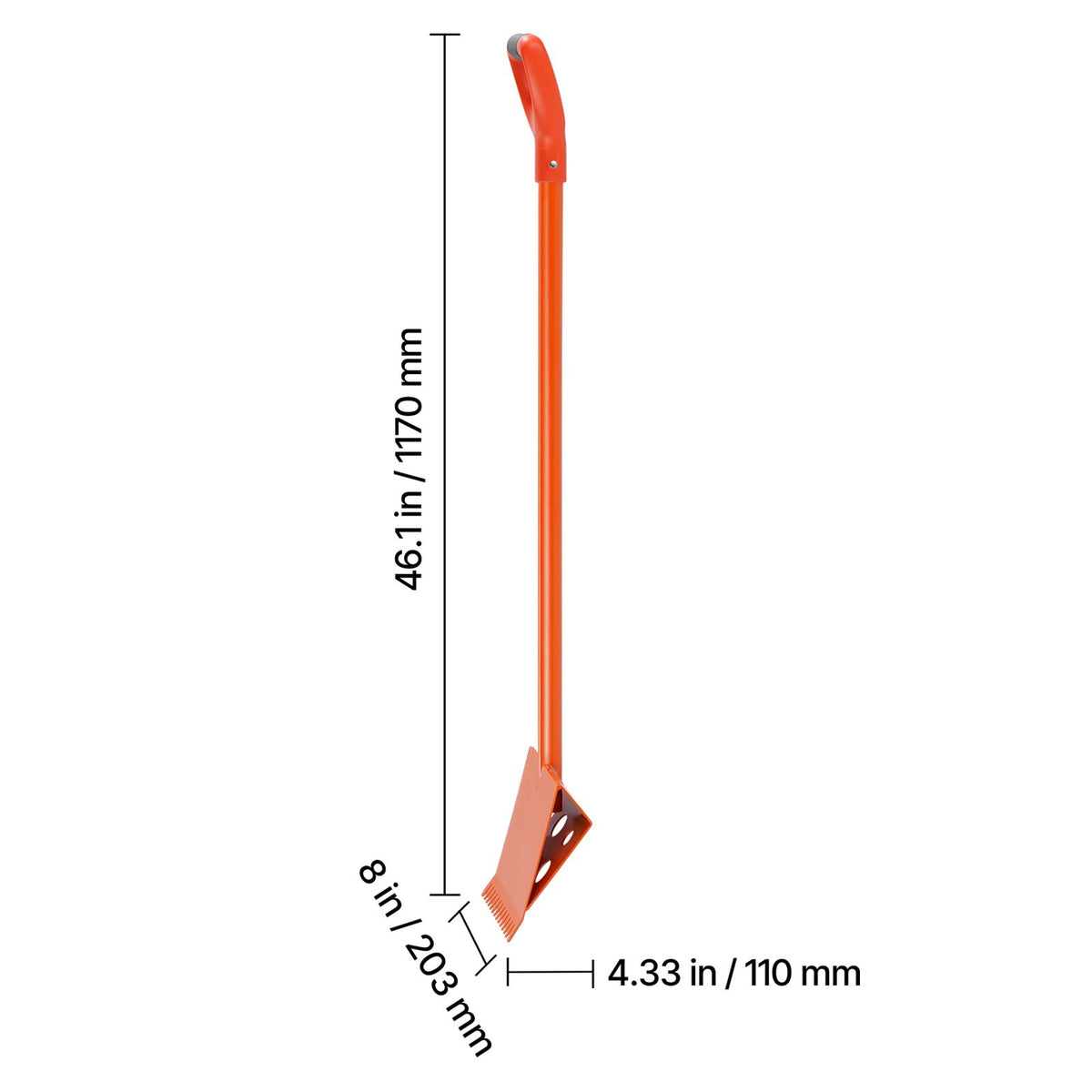 Shingle Shovel 2 Pack, D-Grip Handle Shingle Roof Ripper, High Hardness 45# Steel & Lightweight Easy Tearing Off Roofing & Nails Tool, ideal for Commercial and Residential Use,Orange