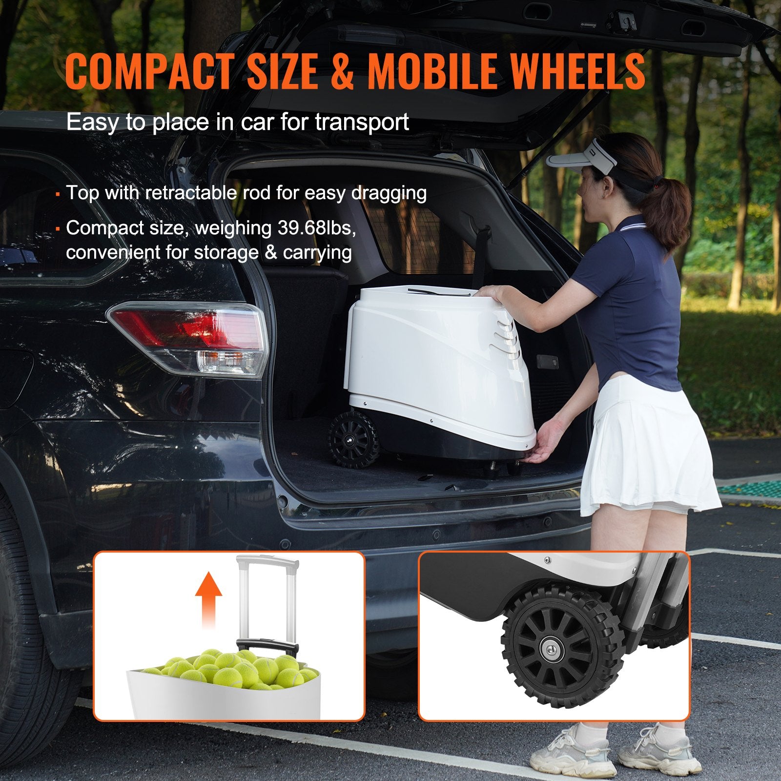 Basketball & Basketball Accessories: VEVOR Tennis Ball Machine Automatic Portable Ball Launcher Training Practice