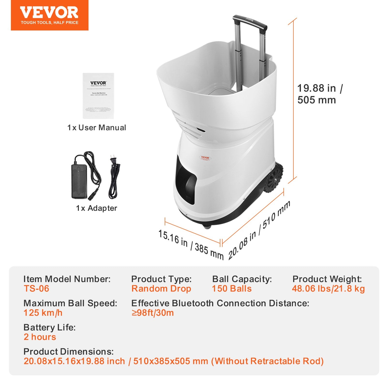 Basketball & Basketball Accessories: VEVOR Tennis Ball Machine Automatic Portable Ball Launcher Training Practice