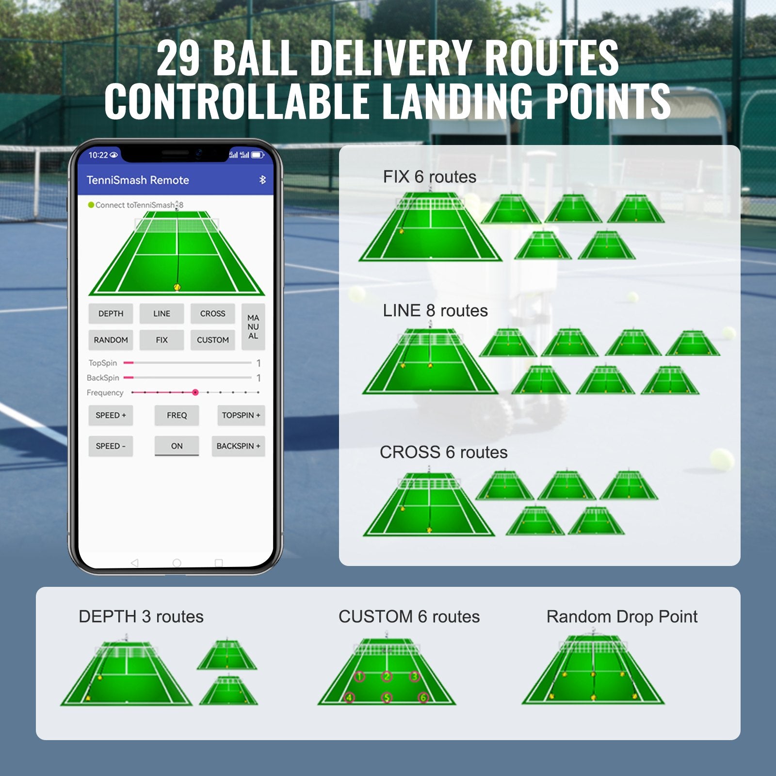 Basketball & Basketball Accessories: VEVOR Tennis Ball Machine Automatic Portable Ball Launcher Training Practice