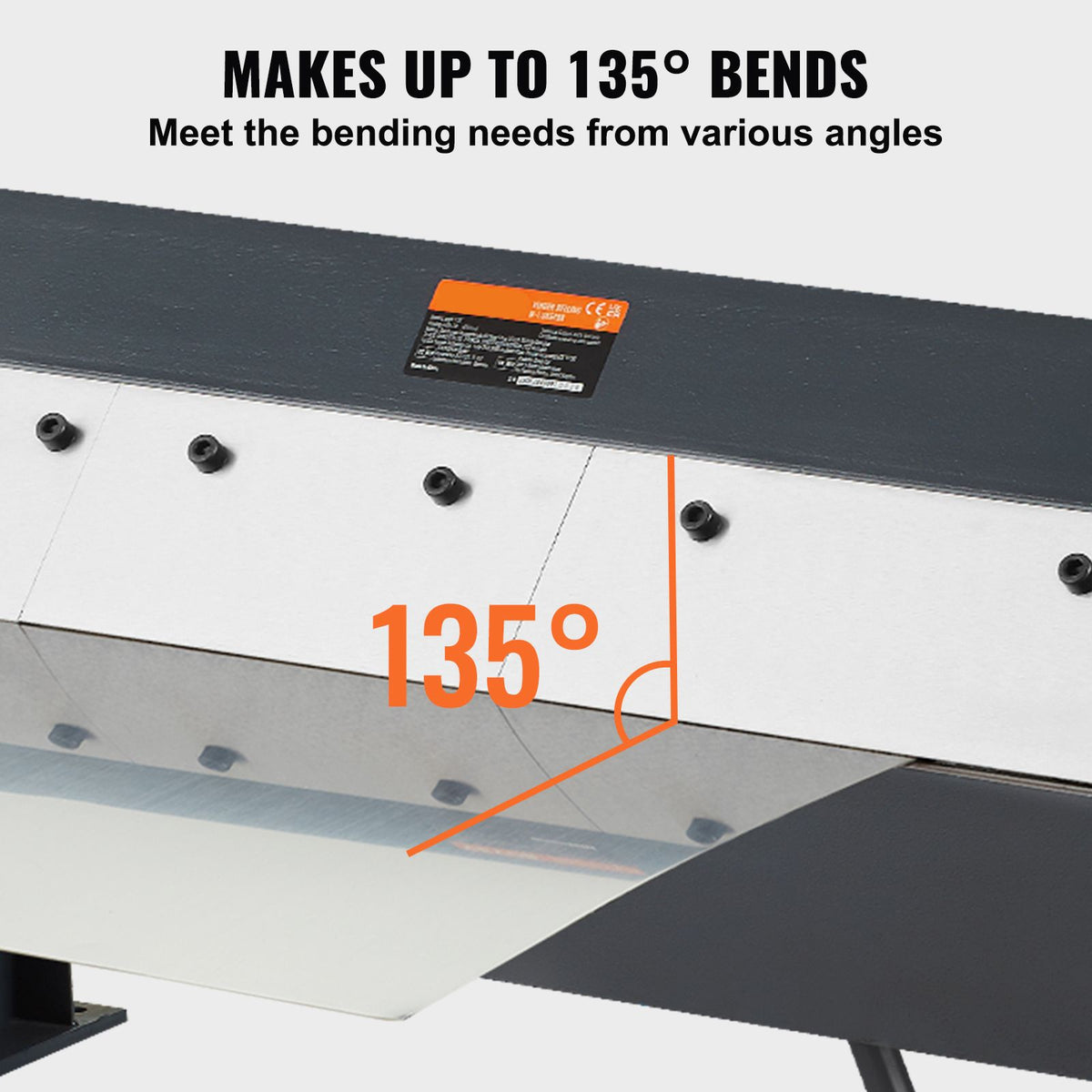 Box and Pan Brake, 610 ± 10 mm, 0-130 Degrees Sheet Metal Bending Brake, Portable Metal Bender with 20 Gauge Low Carbon Steel 14 Gauge Aluminum Capacity, 5 Adjustable Fingers for Metal Bending