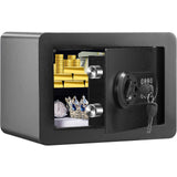 Safes & Lock Boxes: VEVOR Safe, 0.5 Cubic Feet Home Safe, Steel Security Safe with Digital Keypad and 2 Keys, Wall-Mounted Cabinet Safe Protect Cash, Gold, Jewelry, Documents for Home, Hotel, 350 x 250 x 250 mm