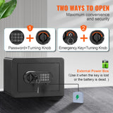 Safes & Lock Boxes: VEVOR Safe, 0.5 Cubic Feet Home Safe, Steel Security Safe with Digital Keypad and 2 Keys, Wall-Mounted Cabinet Safe Protect Cash, Gold, Jewelry, Documents for Home, Hotel, 350 x 250 x 250 mm
