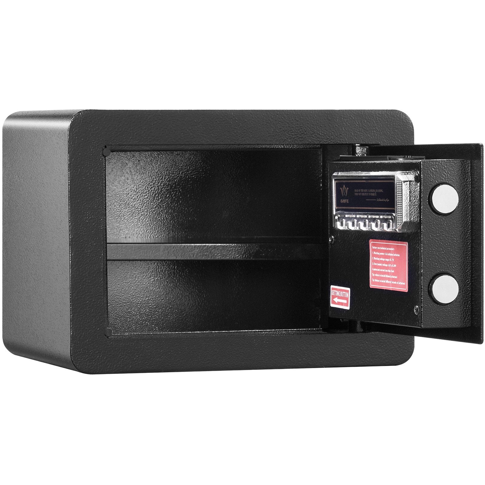 Safe, 0.5 Cubic Feet Home Safe, Steel Security Safe with Digital Keypad and 2 Keys, Wall-Mounted Cabinet Safe Protect Cash, Gold, Jewelry, Documents for Home, Hotel, 350 x 250 x 250 mm