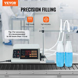 Food Storage: VEVOR Liquid Filling Machine, 10-4000ml Filling Capacity, Automatic Bottle Filler Machine Bottling Machine Digital Control for Milk, Water, Wine, Beverage, Soy Sauce, Vinegar, Alcohol (Double Nozzle)