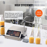 Food Storage: VEVOR Liquid Filling Machine, 10-4000ml Filling Capacity, Automatic Bottle Filler Machine Bottling Machine Digital Control for Milk, Water, Wine, Beverage, Soy Sauce, Vinegar, Alcohol (Double Nozzle)