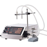 Food Storage: VEVOR Liquid Filling Machine, 10-4000ml Filling Capacity, Automatic Bottle Filler Machine Bottling Machine Digital Control for Milk, Water, Wine, Beverage, Soy Sauce, Vinegar, Alcohol (Double Nozzle)