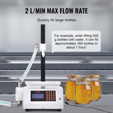 Food Storage: VEVOR Liquid Filling Machine, 50-5000 g Weighing Capacity, Automatic Bottle Filler Machine Bottling Machine Gear Pump Digital Control for Honey, Oil, Wine, Detergent, Viscous Liquids (Single Nozzle)