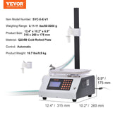 Food Storage: VEVOR Liquid Filling Machine, 50-5000 g Weighing Capacity, Automatic Bottle Filler Machine Bottling Machine Gear Pump Digital Control for Honey, Oil, Wine, Detergent, Viscous Liquids (Single Nozzle)