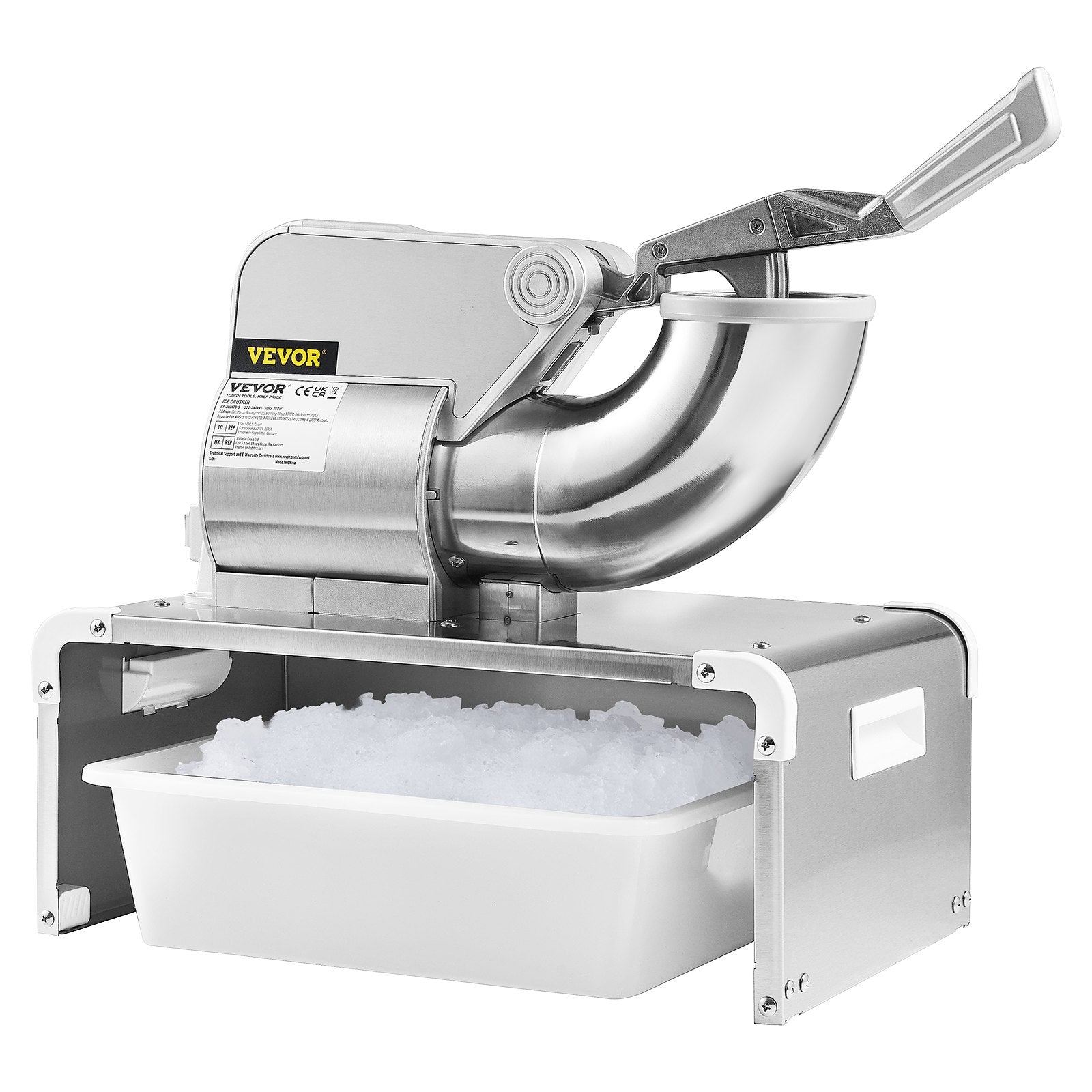 Commercial Ice Shaver Crusher, 661lbs Per Hour Electric Snow Cone Maker, 350W Shaved Ice Machine with Dual Blades for Parties Events Snack Bar, Home and Commercial Use