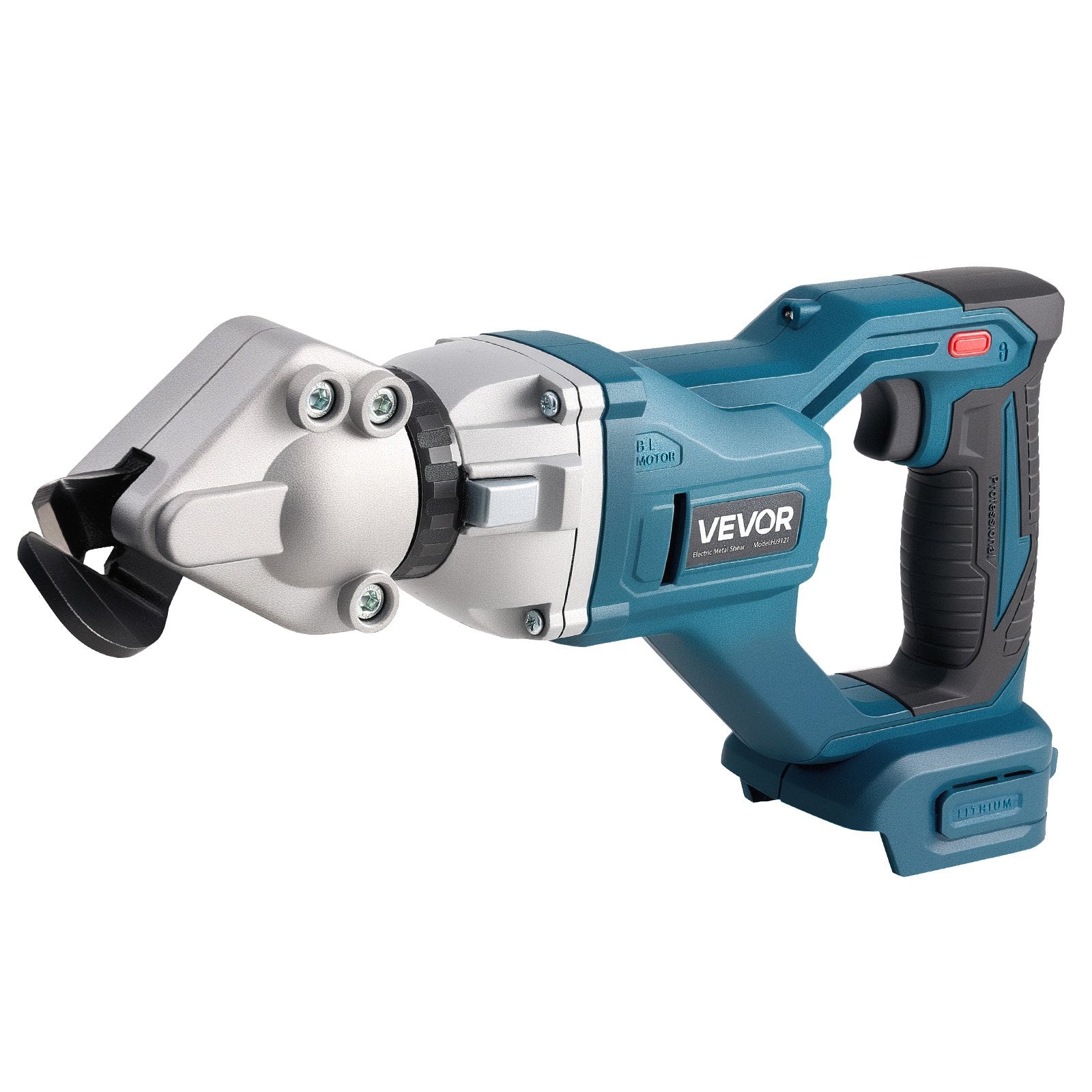 Metal Shear, Sheet Metal Cutter Cordless with 360-Degree Pivoting Head, Double Blades, 25000 RPM Speed, Cuts 18 GA Galvanized Steel, 20 GA Stainless Steel, Aluminum Plate, Plastic, Cardboard