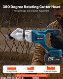 Cutters: VEVOR Metal Shear, Sheet Metal Cutter Cordless with 360-Degree Pivoting Head, Double Blades, 25000 RPM Speed, Cuts 18 GA Galvanized Steel, 20 GA Stainless Steel, Aluminum Plate, Plastic, Cardboard