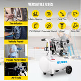 Air Compressors: VEVOR Air Compressor 6.6 Gallon, Portable Air Compressor 1 HP, Oil Free Air Compressor Steel Tank 750W,  Pancake Air Compressor 115 PSI, Ultra Quiet Compressor for Home Repair, Tire Inflation