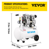 Air Compressors: VEVOR Air Compressor 6.6 Gallon, Portable Air Compressor 1 HP, Oil Free Air Compressor Steel Tank 750W,  Pancake Air Compressor 115 PSI, Ultra Quiet Compressor for Home Repair, Tire Inflation