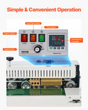 Washing Machines: VEVOR Continuous Bag Band Sealing Machine, 6-12 mm Seal Width, Horizontal Band Sealer Machine with Digital Temperature Control, Carbon Steel Bag Sealer for 0.02-0.8 mm Plastic Bags Films Membrane