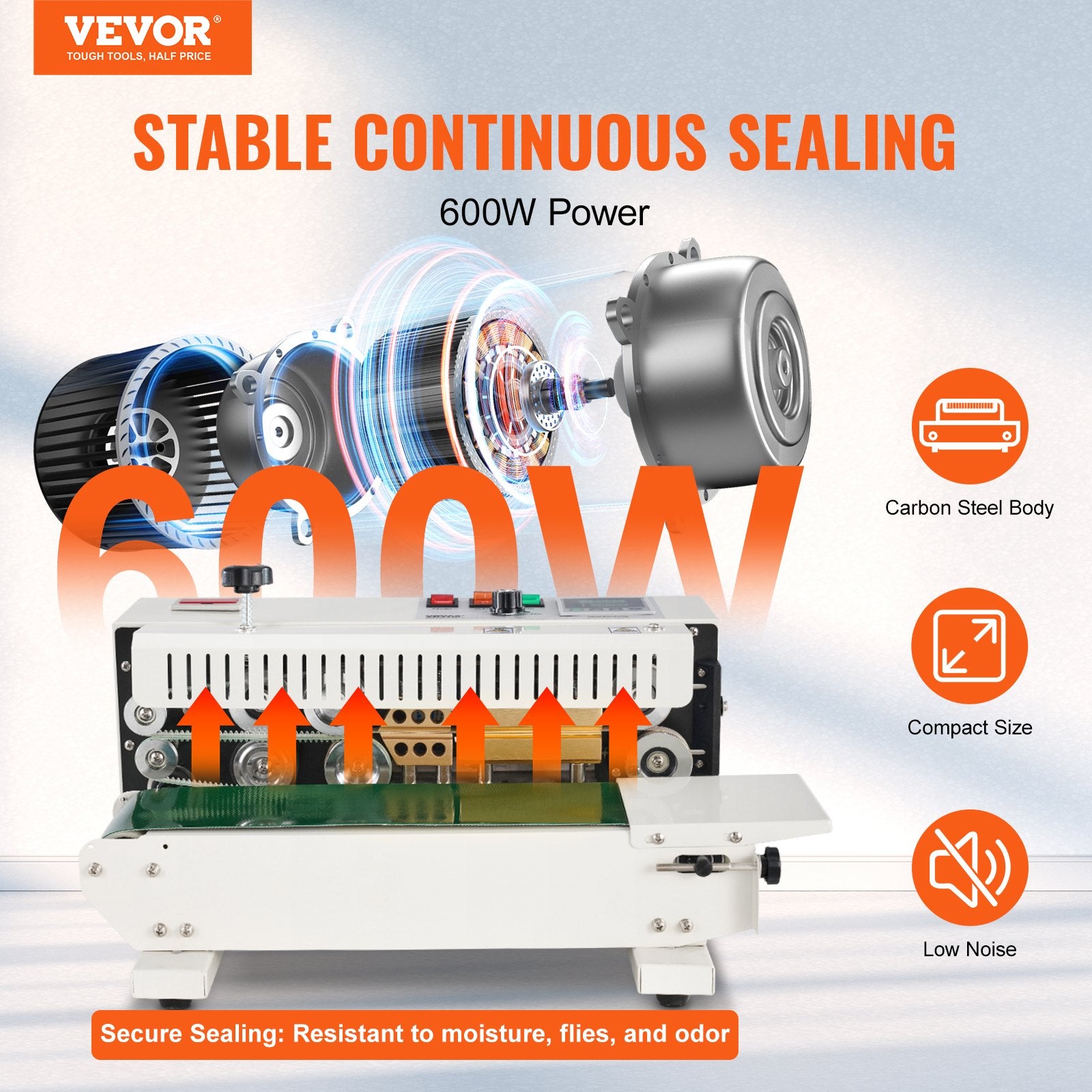 Food Storage: VEVOR Continuous Bag Band Sealing Machine Horizontal Band Sealer Count Function
