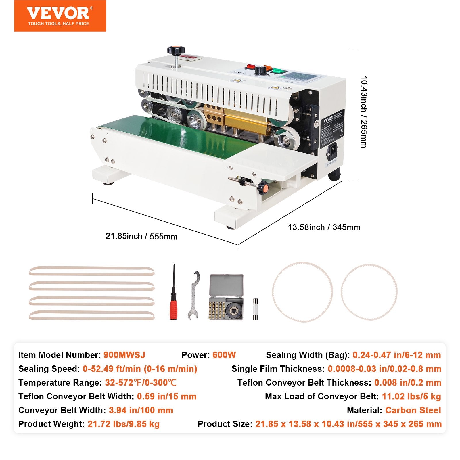 Food Storage: VEVOR Continuous Bag Band Sealing Machine Horizontal Band Sealer Count Function