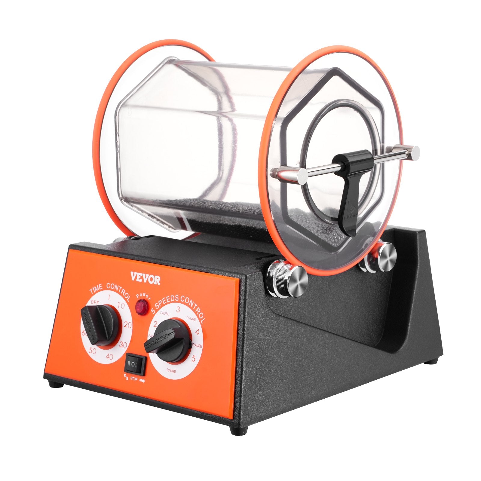 Gardening Tools: VEVOR Jewelry Polisher Tumbler, 11lbs/5kg Capacity Mini Rotary Tumbler Machine with 0-60 Minutes Timer, 5 Speeds Jewelry Rotary Finisher for Surface Polishing Grinding Buffing Gemstones Jewels Coins