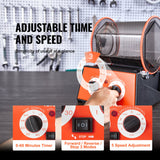 Gardening Tools: VEVOR Jewelry Polisher Tumbler, 11lbs/5kg Capacity Mini Rotary Tumbler Machine with 0-60 Minutes Timer, 5 Speeds Jewelry Rotary Finisher for Surface Polishing Grinding Buffing Gemstones Jewels Coins