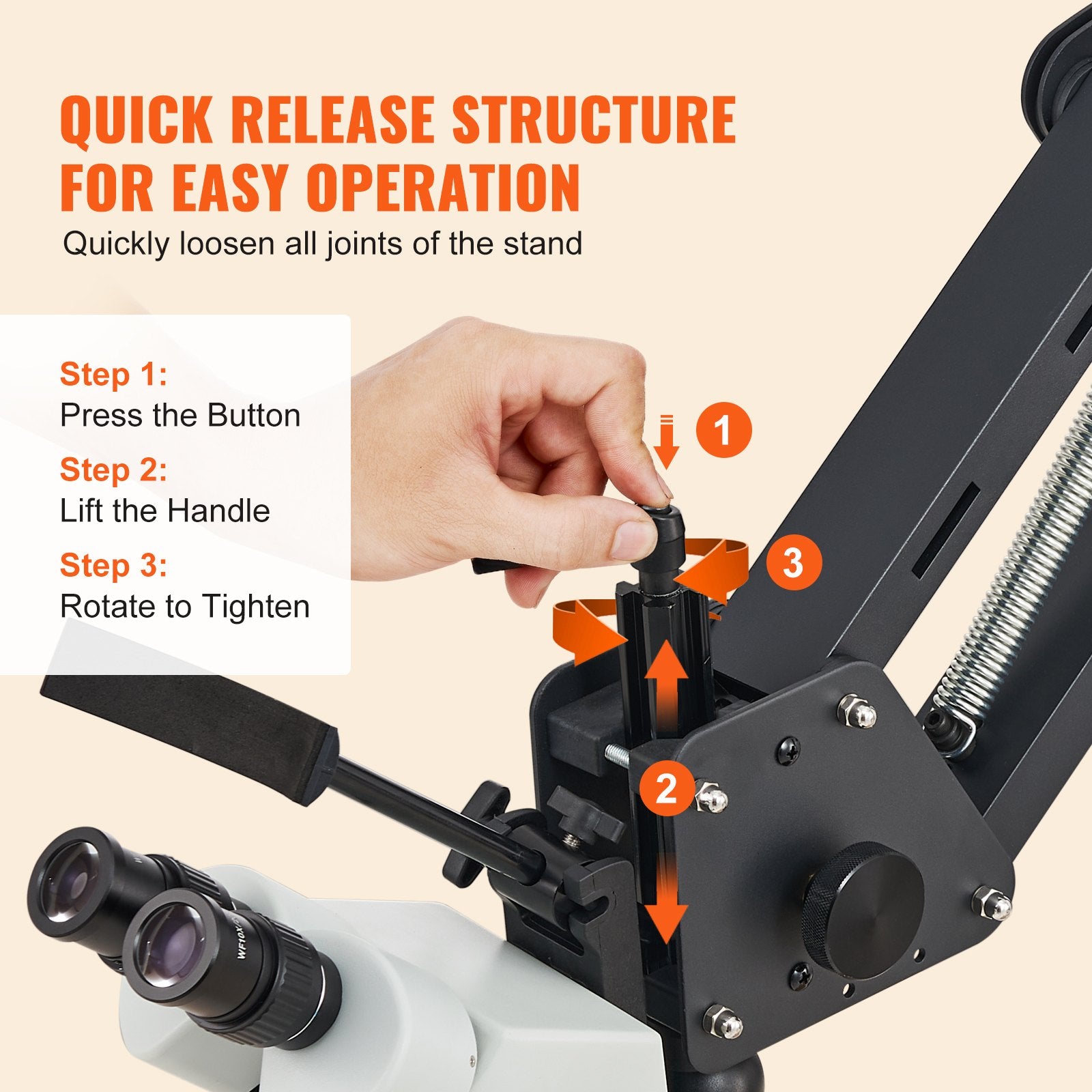 Gardening Tools: VEVOR Multi-Directional Microscope with Spring Bracket, 7X-45X Magnification Jewelry Microscope, Micro Jewelry Inlaid Stand with Integrated USB Ring LED Light, Jewelers Microscope for Jewelry Inlay