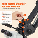 Gardening Tools: VEVOR Multi-Directional Microscope with Spring Bracket, 7X-45X Magnification Jewelry Microscope, Micro Jewelry Inlaid Stand with Integrated USB Ring LED Light, Jewelers Microscope for Jewelry Inlay