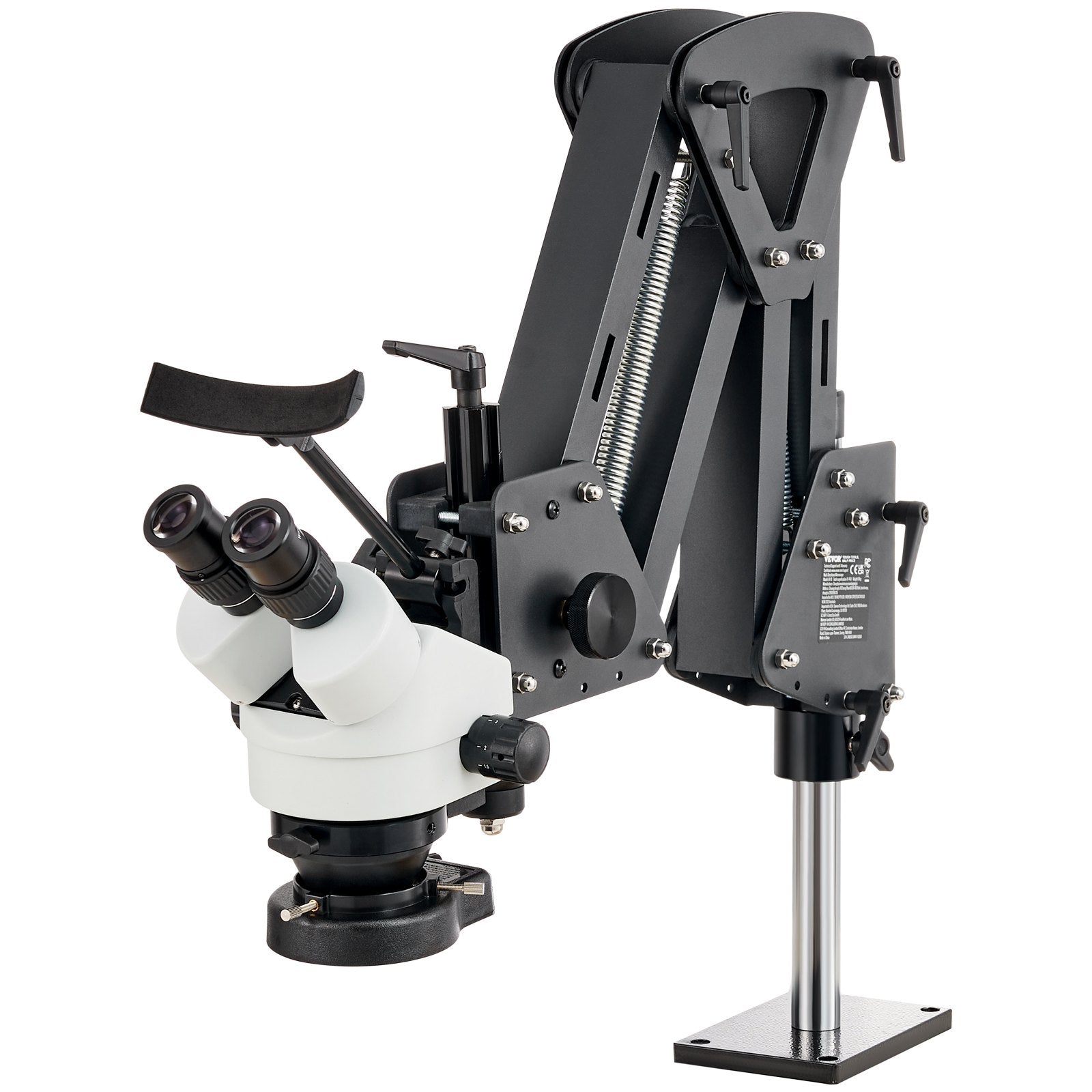 Gardening Tools: VEVOR Multi-Directional Microscope with Spring Bracket, 7X-45X Magnification Jewelry Microscope, Micro Jewelry Inlaid Stand with Integrated USB Ring LED Light, Jewelers Microscope for Jewelry Inlay