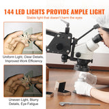 Camera Accessories: VEVOR Multi-Directional Microscope with Spring Bracket, 7X-45X Magnification Jewelry Microscope, Micro Jewelry Inlaid Stand with Integrated USB Ring LED Light and 360° Ball Vise, for Jewelry Inlay