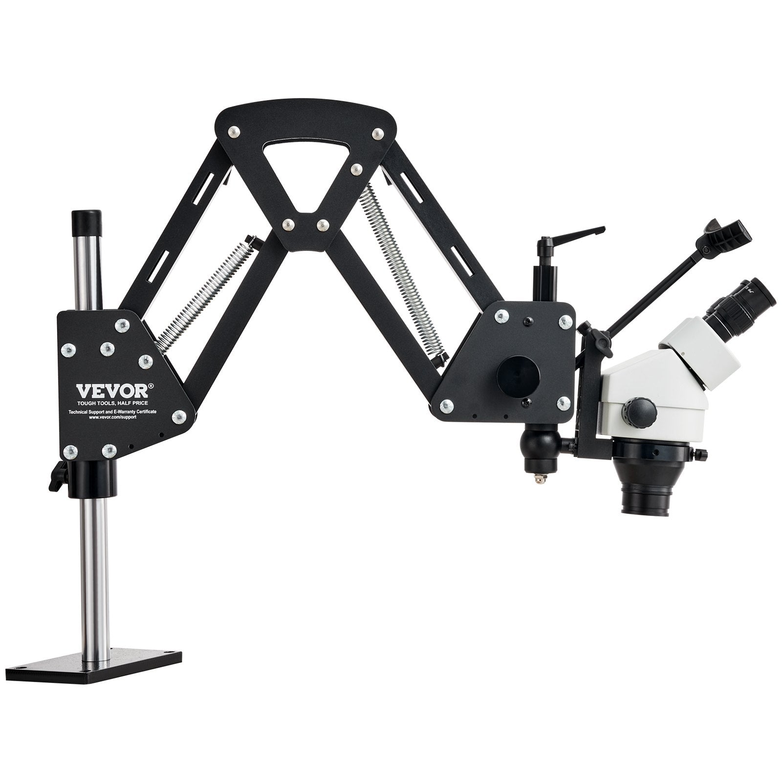 Camera Accessories: VEVOR Multi-Directional Microscope with Spring Bracket, 7X-45X Magnification Jewelry Microscope, Micro Jewelry Inlaid Stand with Integrated USB Ring LED Light and 360° Ball Vise, for Jewelry Inlay